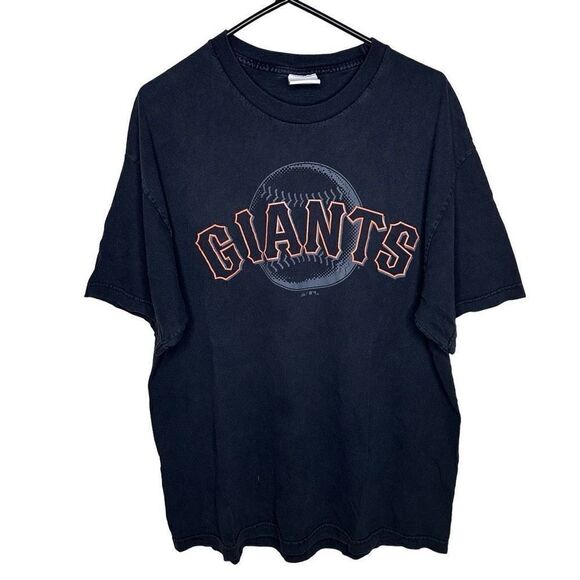 Black Y2K San Francisco Giants MLB Graphic Shirt Size XL - Picture 1 of 5